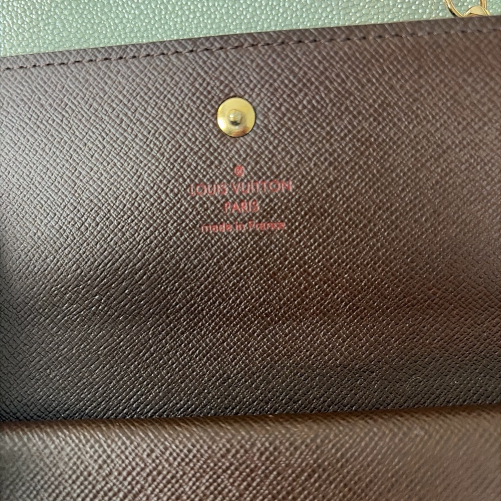 Brown Checkered Chain Shoulder Bag - Picture 4 of 4
